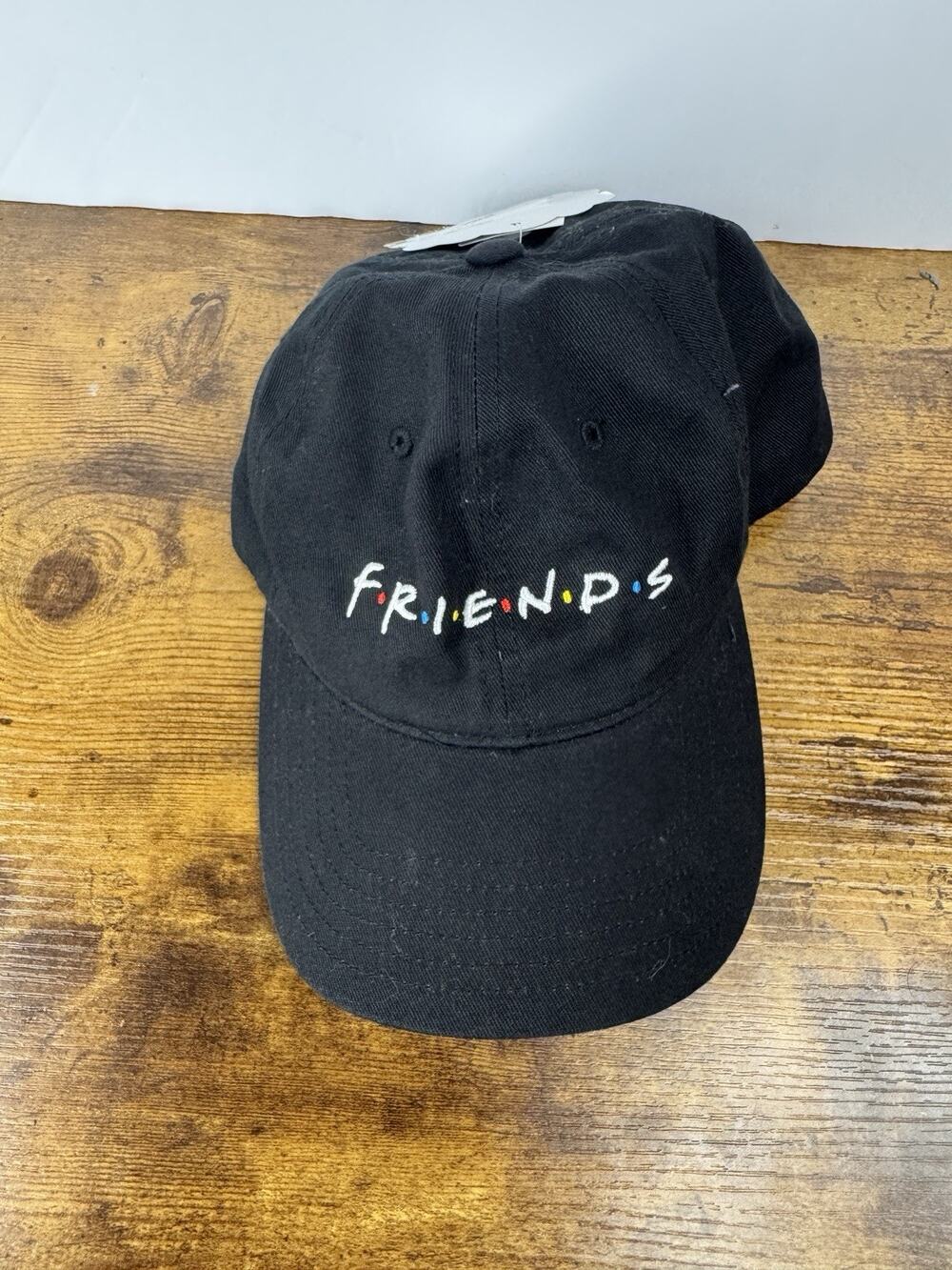Friends TV Show Black Embroidered Logo Dad Hat Strapback Adjustable NWT